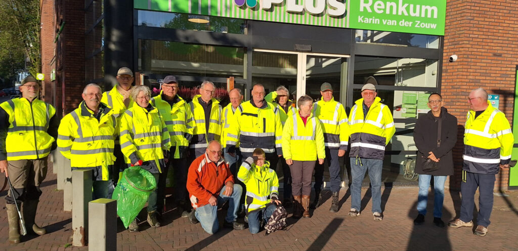 het team voor opschonen in Renkum