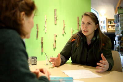 Silvia in gesprek met Sylvia